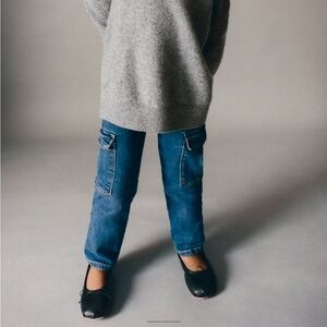 NWT Zara kids cargo pocket denim skinny jeans